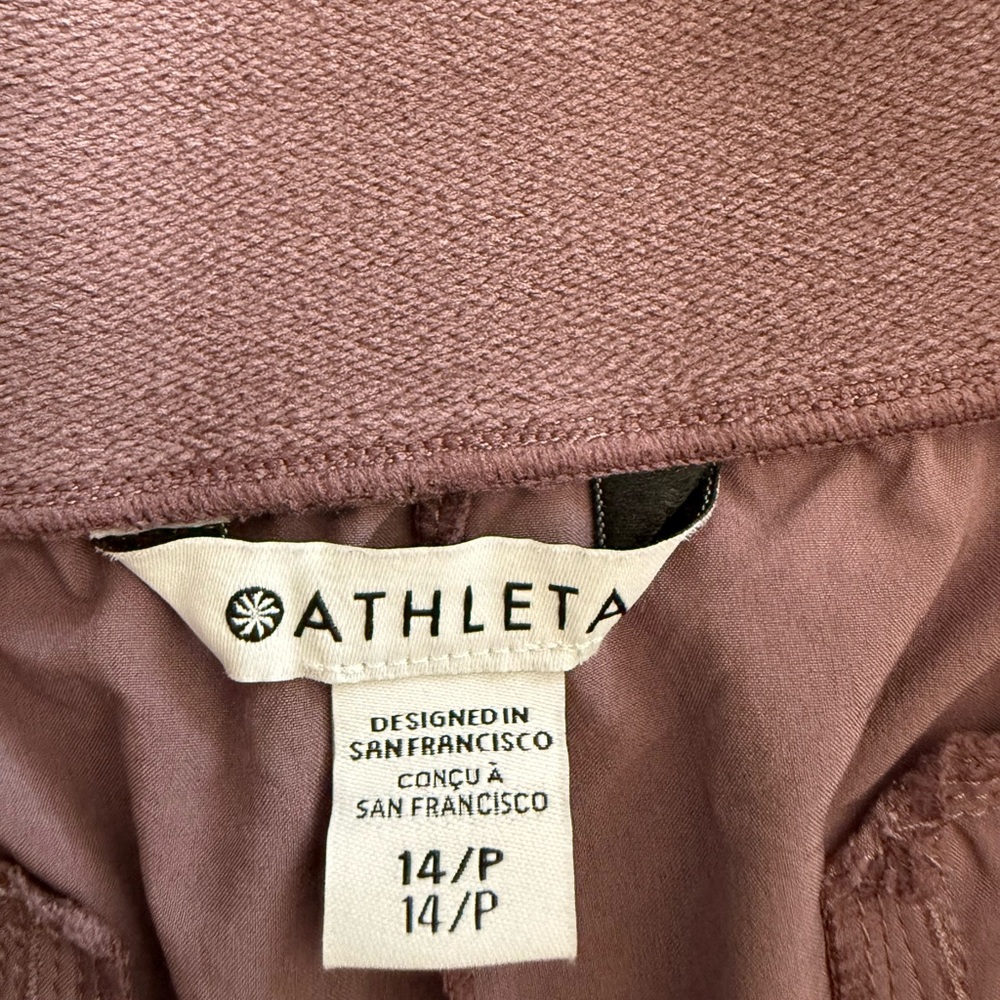 Athleta Elegant Mauve Wide-Leg Women's Pants - Picture 3 of 7